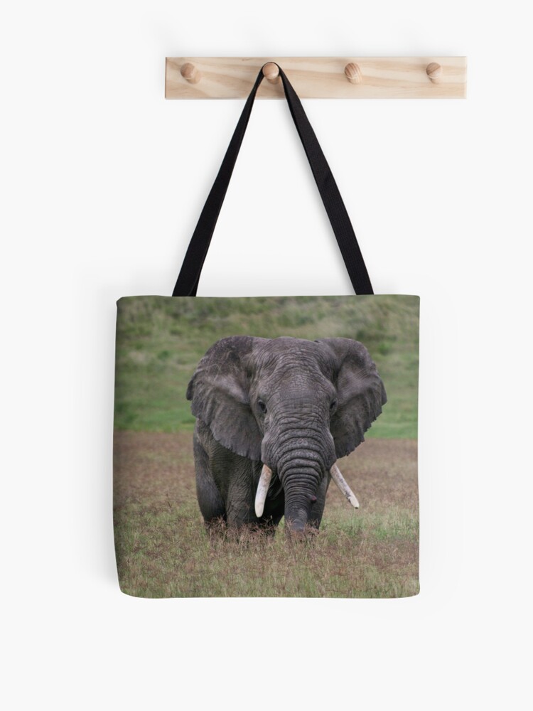 Thumbnail 1 of 2, Tote Bag, Elephant designed and sold by blackmamba5.