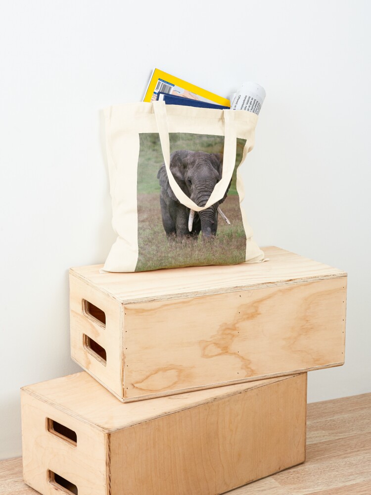 Thumbnail 4 of 5, Tote Bag, Elephant designed and sold by blackmamba5.