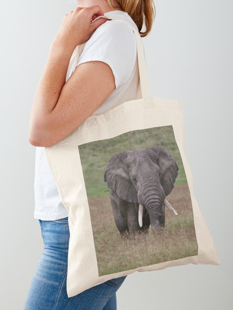Thumbnail 1 of 5, Tote Bag, Elephant designed and sold by blackmamba5.