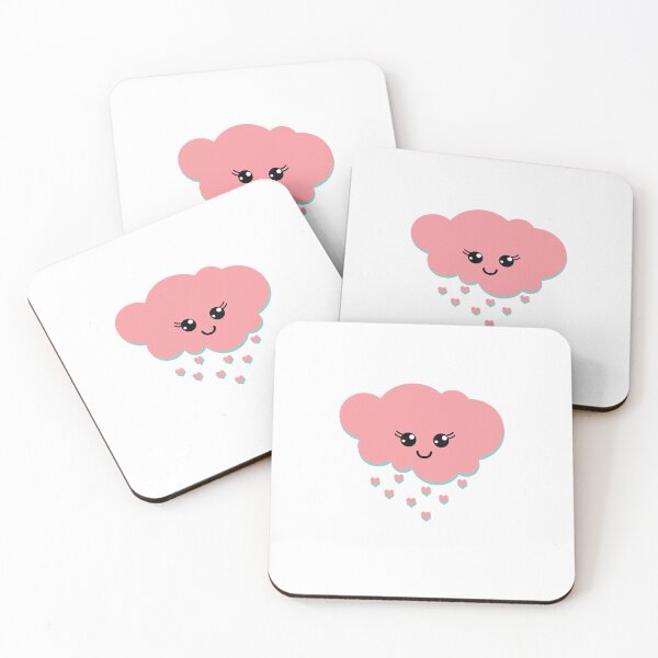 Item preview, Happy Cloud // Coral with hearts  designed and sold by Adidit.