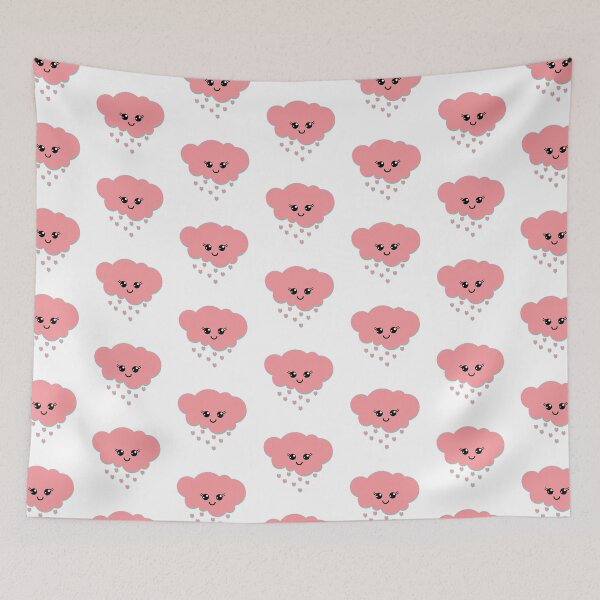 Item preview, Happy Cloud // Coral with hearts  designed and sold by Adidit.