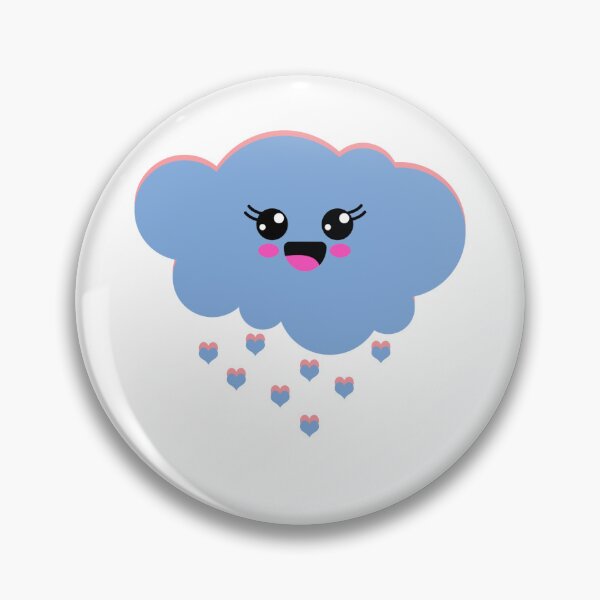 Item preview, Happy Cloud // Blue with hearts  designed and sold by Adidit.