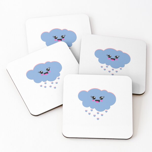 Item preview, Happy Cloud // Blue with hearts  designed and sold by Adidit.
