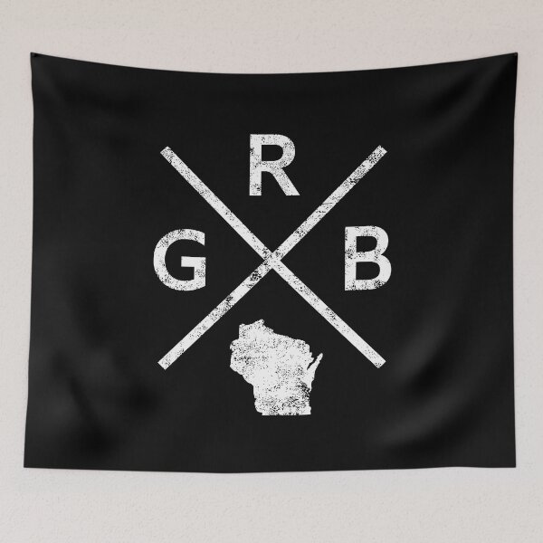 Item preview, Vintage Green Bay Retro GRB Cross designed and sold by pixeljamz.