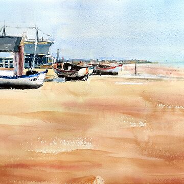 Beach in Suffolk, England 2024 (watercolor)