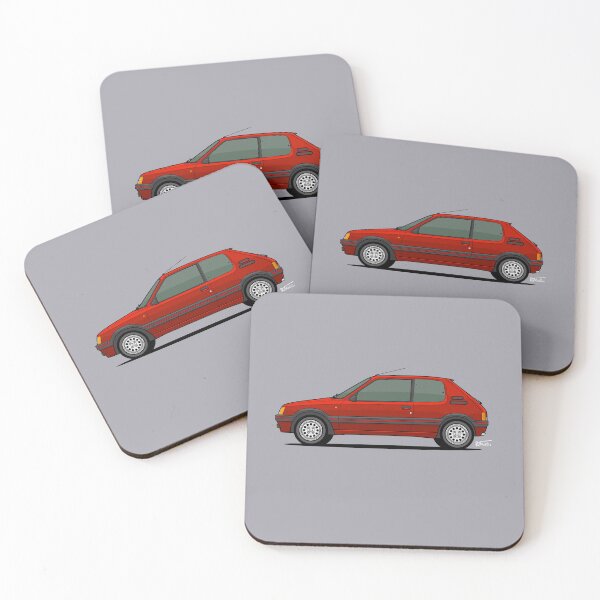 Item preview, Pug 205GTi 1.6 Graphic Illustration - Red designed and sold by RJWautographics.