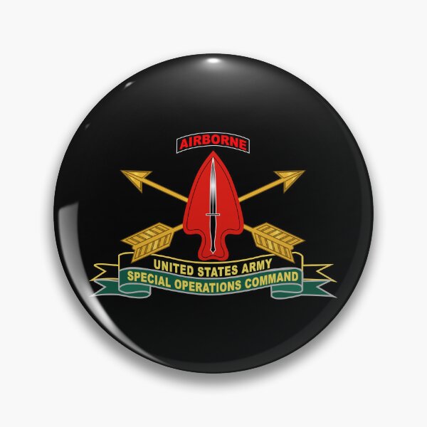 Item preview, Army - US Army Special Operations Command - Sine Pari - SSI w Br - Ribbon X 300 designed and sold by Military Insignia Products.