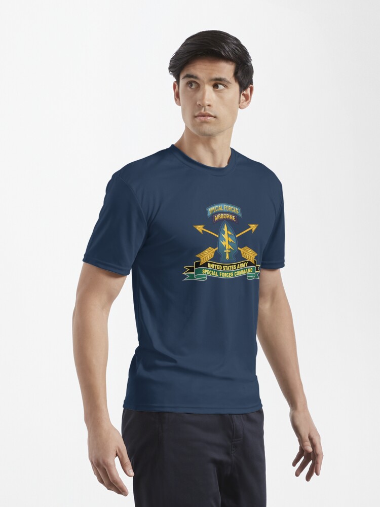 Army - US Army Special Forces Command - SSI w Br - Ribbon X 300 | Active  T-Shirt