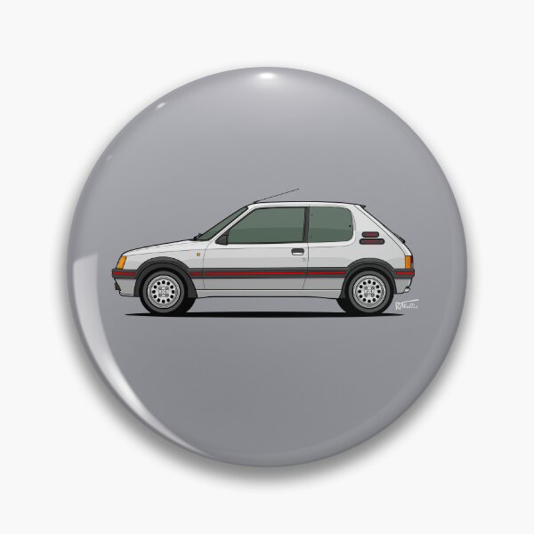 Artikelvorschau, Peu Geot 205GTi 1.6 Grafische Illustration – Weiß entworfen und verkauft von RJWautographics.