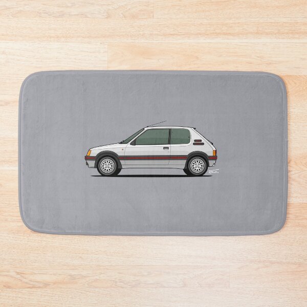 Aperçu de l'œuvre Illustration Graphique Peu geot 205GTi 1.6 - Blanc créée et vendue par RJWautographics.