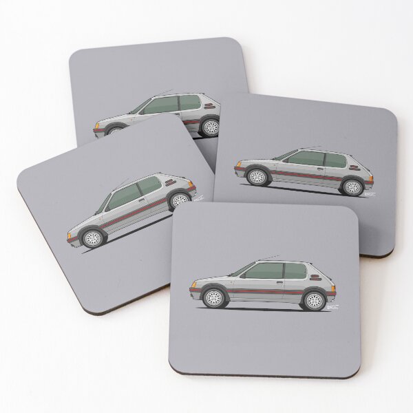 Item preview, Peu geot 205GTi 1.6 Graphic Illustration - Silver designed and sold by RJWautographics.