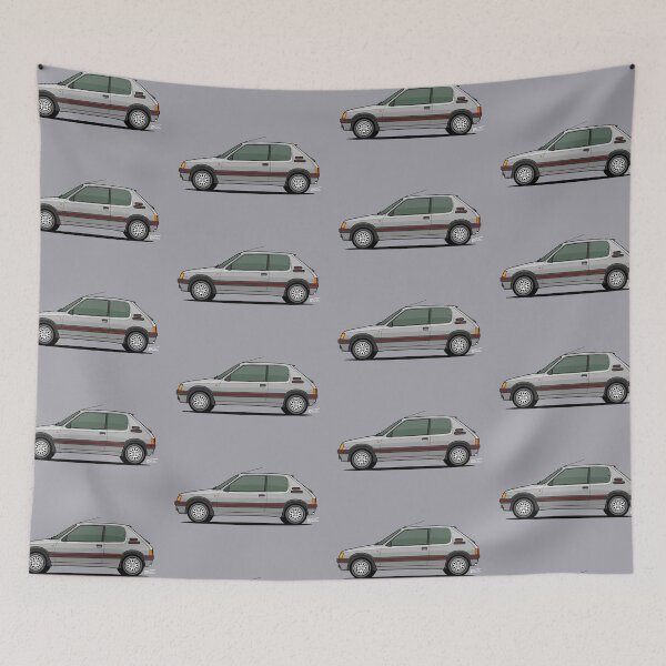 Item preview, Peu geot 205GTi 1.6 Graphic Illustration - Silver designed and sold by RJWautographics.