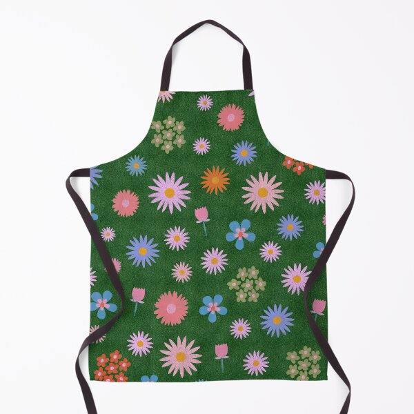 Item preview, Pretty Spring Flowers on a Kitsch Green Lawn Background designed and sold by lucybrownlane.