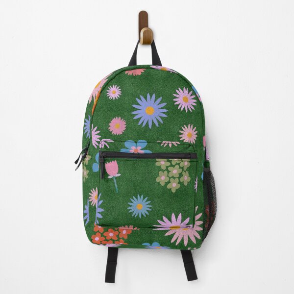 Item preview, Pretty Spring Flowers on a Kitsch Green Lawn Background designed and sold by lucybrownlane.