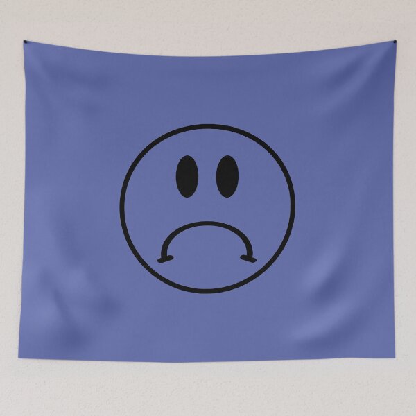 Item preview, Sad Smiley  | Funky Retro Cool Hippie Home Decor | Heckinfarout  designed and sold by Two Otters Co.