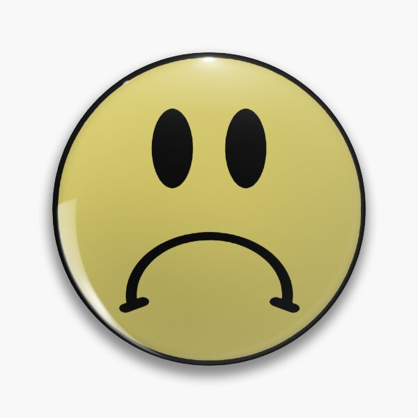 Item preview, Sad Smiley  | Funky Retro Cool Hippie Home Decor | Heckinfarout  designed and sold by Two Otters Co.
