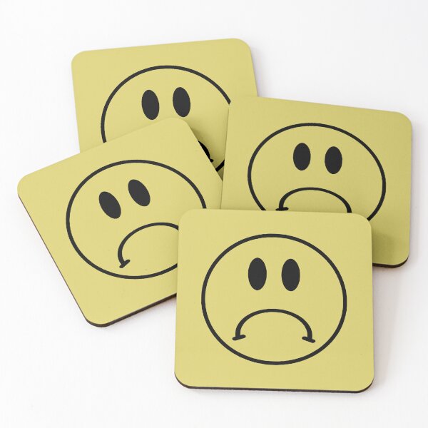 Item preview, Sad Smiley  | Funky Retro Cool Hippie Home Decor | Heckinfarout  designed and sold by Two Otters Co.