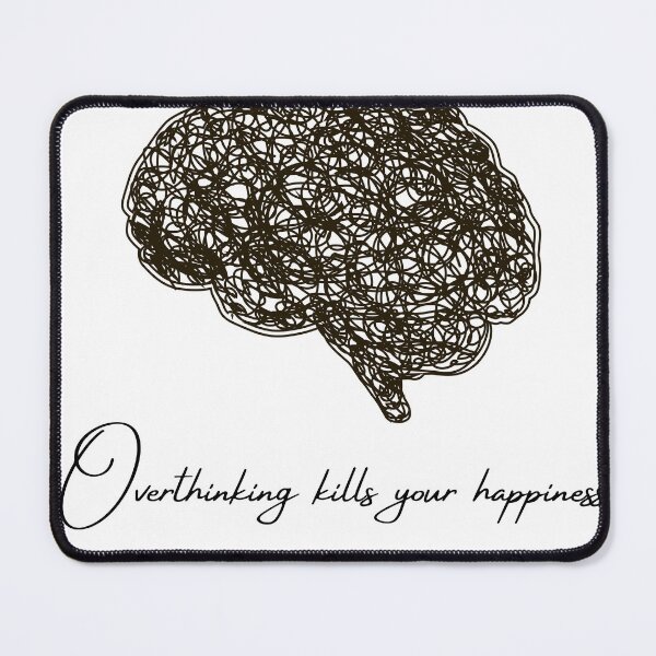 Item preview, Warning Overthinking Kills Your Happiness designed and sold by jassine11.