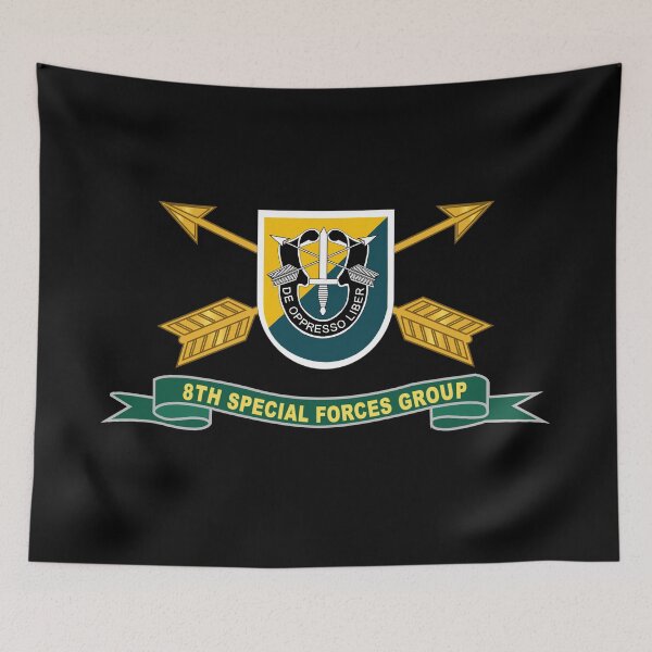 Item preview, Army - 8th Special Forces Group - Flash w Br - Ribbon X 300 designed and sold by Military Insignia Products.