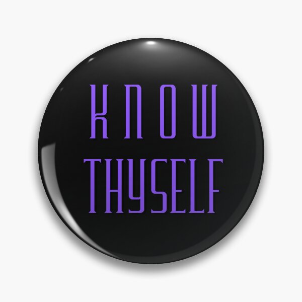 Item preview, Know Thyself Temet Nosce Purple Design Latin Mindfulness Self-Awareness designed and sold by LGbubble.