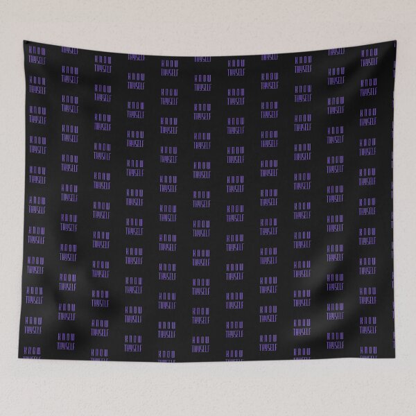 Item preview, Know Thyself Temet Nosce Purple Design Latin Mindfulness Self-Awareness designed and sold by LGbubble.