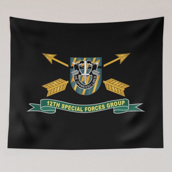 Item preview, Army - 12th Special Forces Group - Flash w Br - Ribbon X 300 designed and sold by Military Insignia Products.