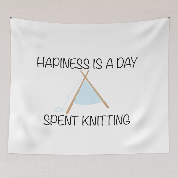 Item preview, Hapiness is a day spent knitting designed and sold by FlyingSprinkles.