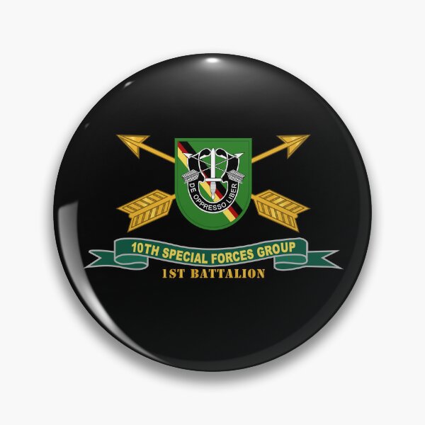 Item preview, Army - 1st Battalion, 10th Special Forces Group - Flash w Br - Ribbon X 300 designed and sold by Military Insignia Products.