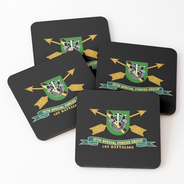 Item preview, Army - 1st Battalion, 10th Special Forces Group - Flash w Br - Ribbon X 300 designed and sold by Military Insignia Products.