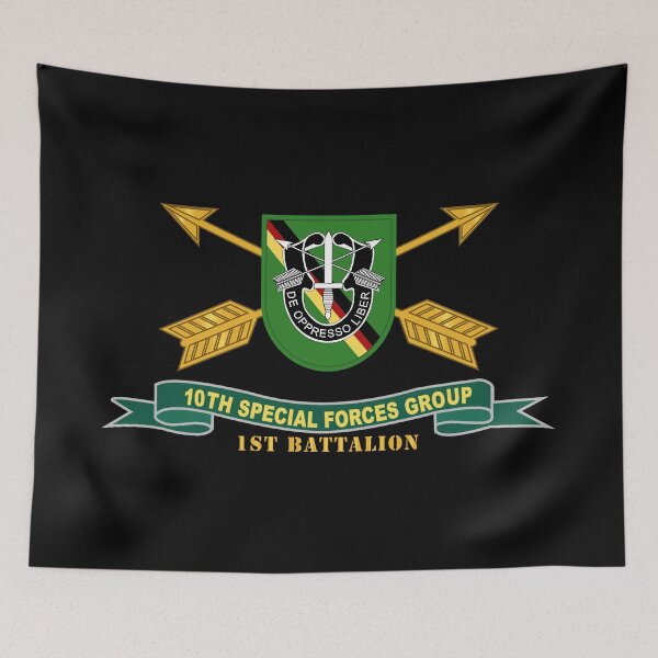 Item preview, Army - 1st Battalion, 10th Special Forces Group - Flash w Br - Ribbon X 300 designed and sold by Military Insignia Products.