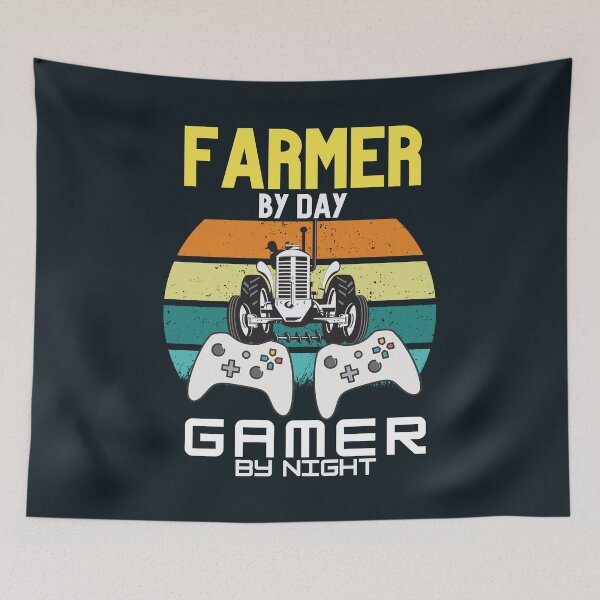 Item preview, Farmer by day Gamer by night designed and sold by Benchamart.