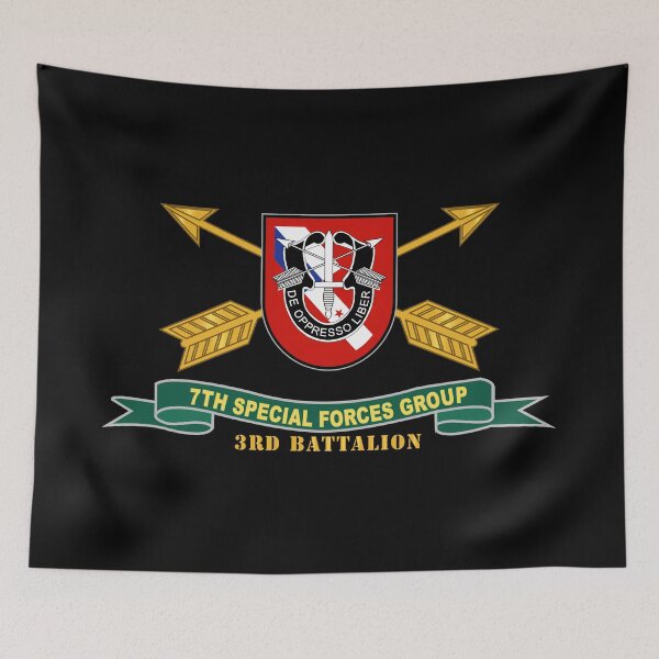 Item preview, Army - 3rd Battalion, 7th Special Forces Group - Flash w Br - Ribbon X 300 designed and sold by Military Insignia Products.