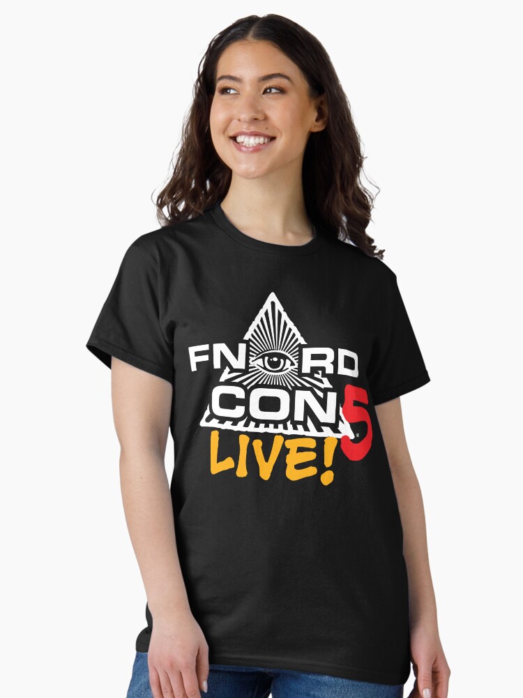 Thumbnail 2 of 7, Classic T-Shirt, FnordCon 5 Live! (White Letters) designed and sold by SJ-Games.