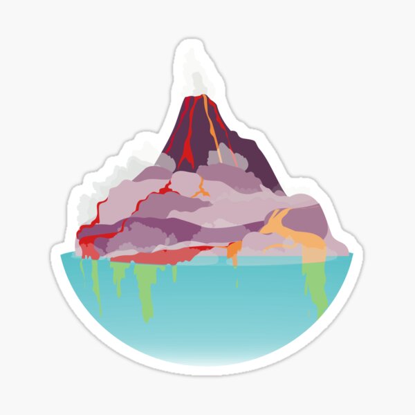 Volcanic eruption Sticker