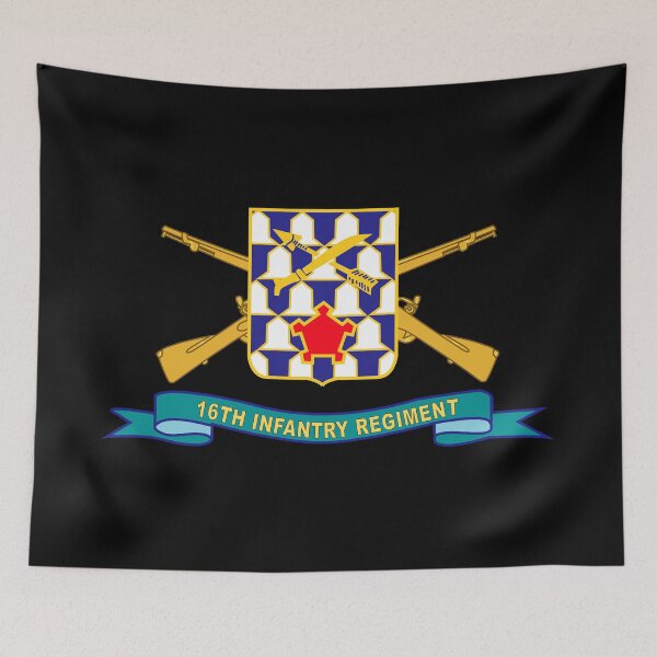 Item preview, Army - 16th Infantry Regiment - DUI w Br - Ribbon X 300 designed and sold by Military Insignia Products.