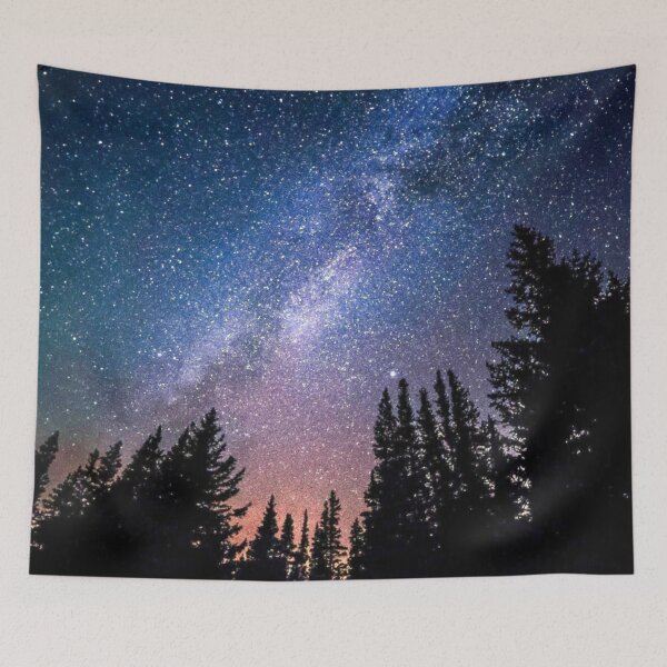 Item preview, Night sky over the forest designed and sold by ProfiTrollka.
