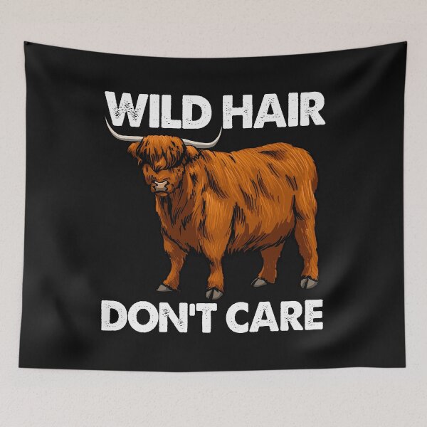 Item preview, Wild Hair Don't Care Highland cow designed and sold by Bendthetrend.