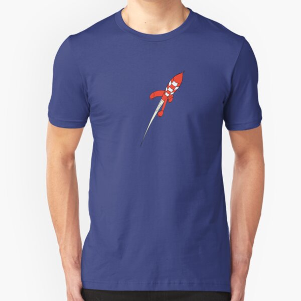 Tintin Destination Moon Rocket Camiseta ajustada