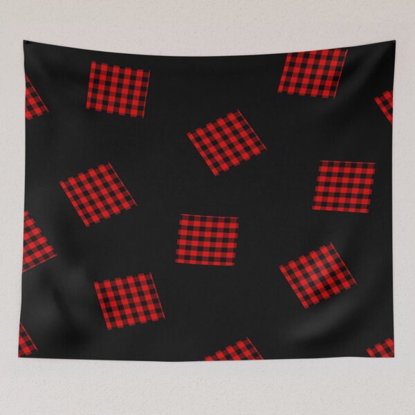 Item preview, cubes,plaid,patch,red,black designed and sold by grickodd.