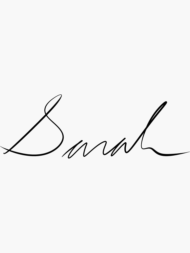 sarah-name-handwritten-handwriting-sticker-by-squeegle-redbubble