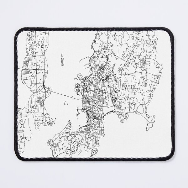 Item preview, Newport White Map designed and sold by multiplicitymap.