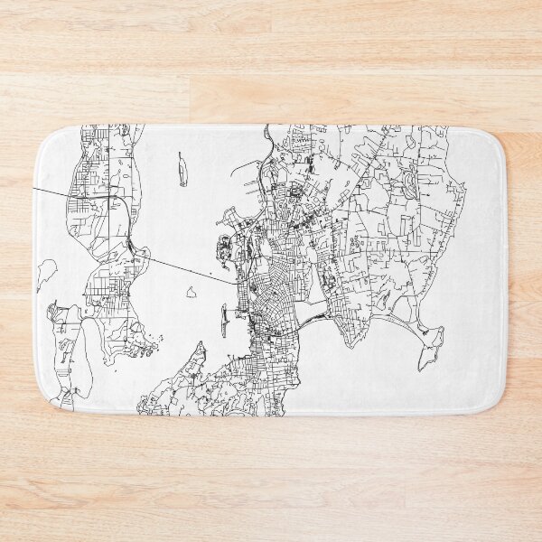 Item preview, Newport White Map designed and sold by multiplicitymap.