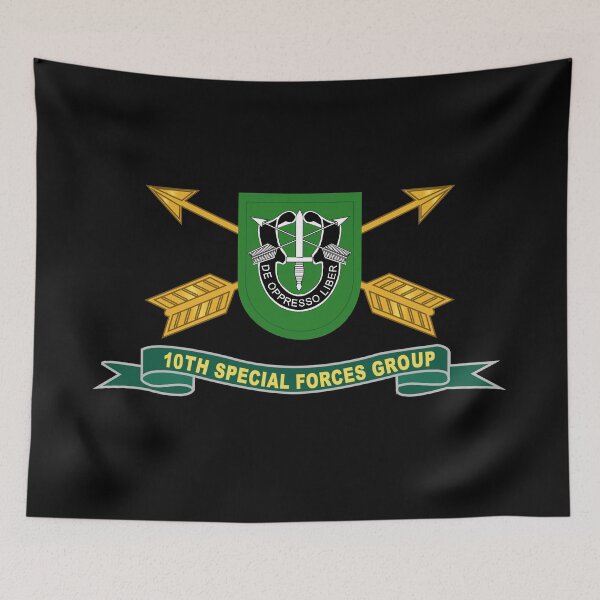 Item preview, Army - 10th Special Forces Group - Flash w Br - Ribbon X 300 designed and sold by Military Insignia Products.