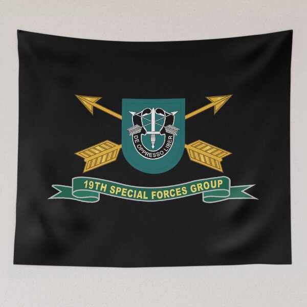 Item preview, Army - 19th Special Forces Group - Flash w Br - Ribbon X 300 designed and sold by Military Insignia Products.