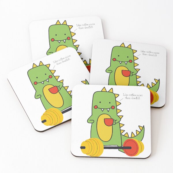 Item preview, Dinosaur love Coffee do Deadlift  designed and sold by VarietyYOU.