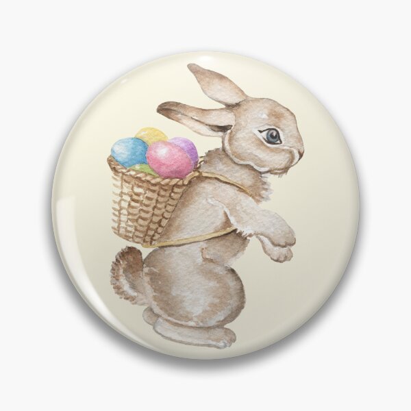 Artikelvorschau, Osterhase mit Eierkorb entworfen und verkauft von DaisyPaints.