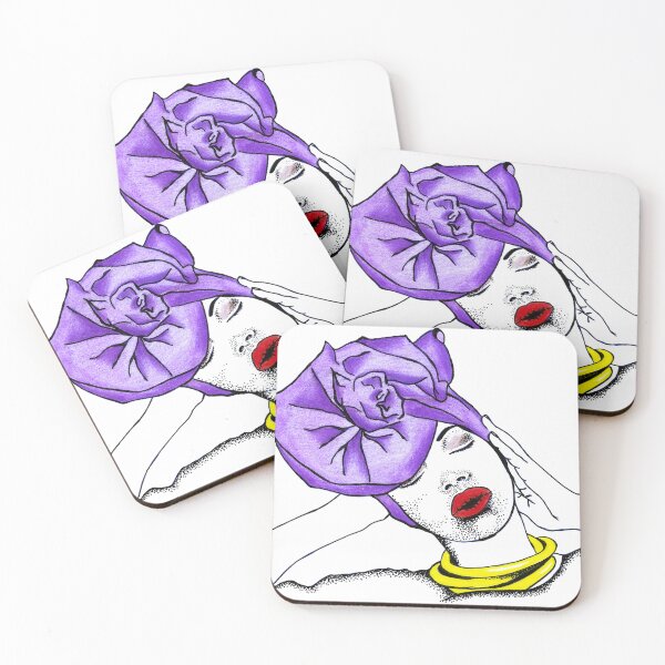 Artikelvorschau, Afrikanerin Lila Turban Blume Einzigartige Kunst entworfen und verkauft von HighArtDesigns.