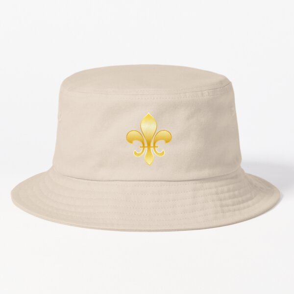 Fleur de Lys / Fleur de Lis Metallic-Gold-Look Bucket Hat