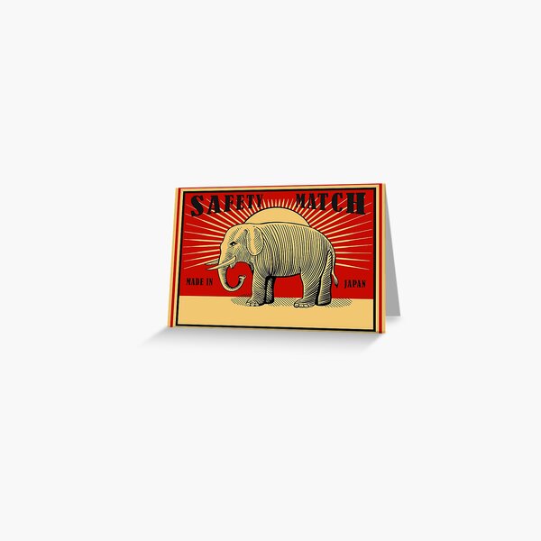 Artikel-Vorschau von Das Vintage Elephant Safety Streichholz, designt und verkauft von rogue-design.