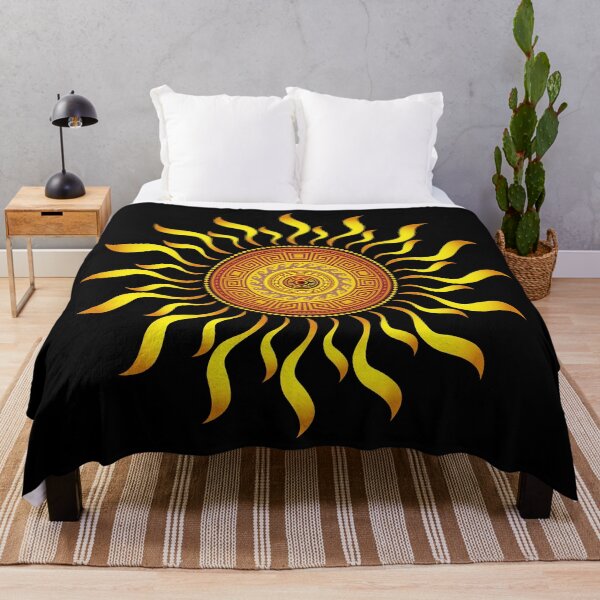 Artikelvorschau, Griechischer Schlüssel Rot Orange Gelb Sonne entworfen und verkauft von Yiorgos Designs.